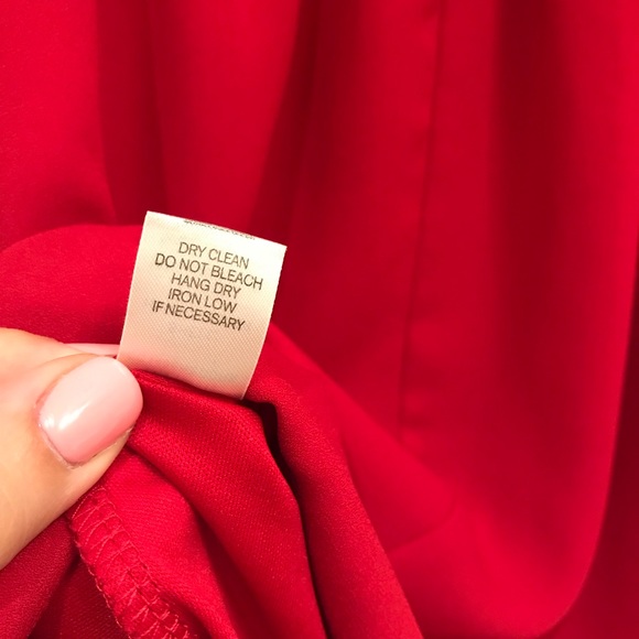 🚫SOLD🚫 EUC Red Dress w/ Eyelash Lace Accent - Picture 7 of 7